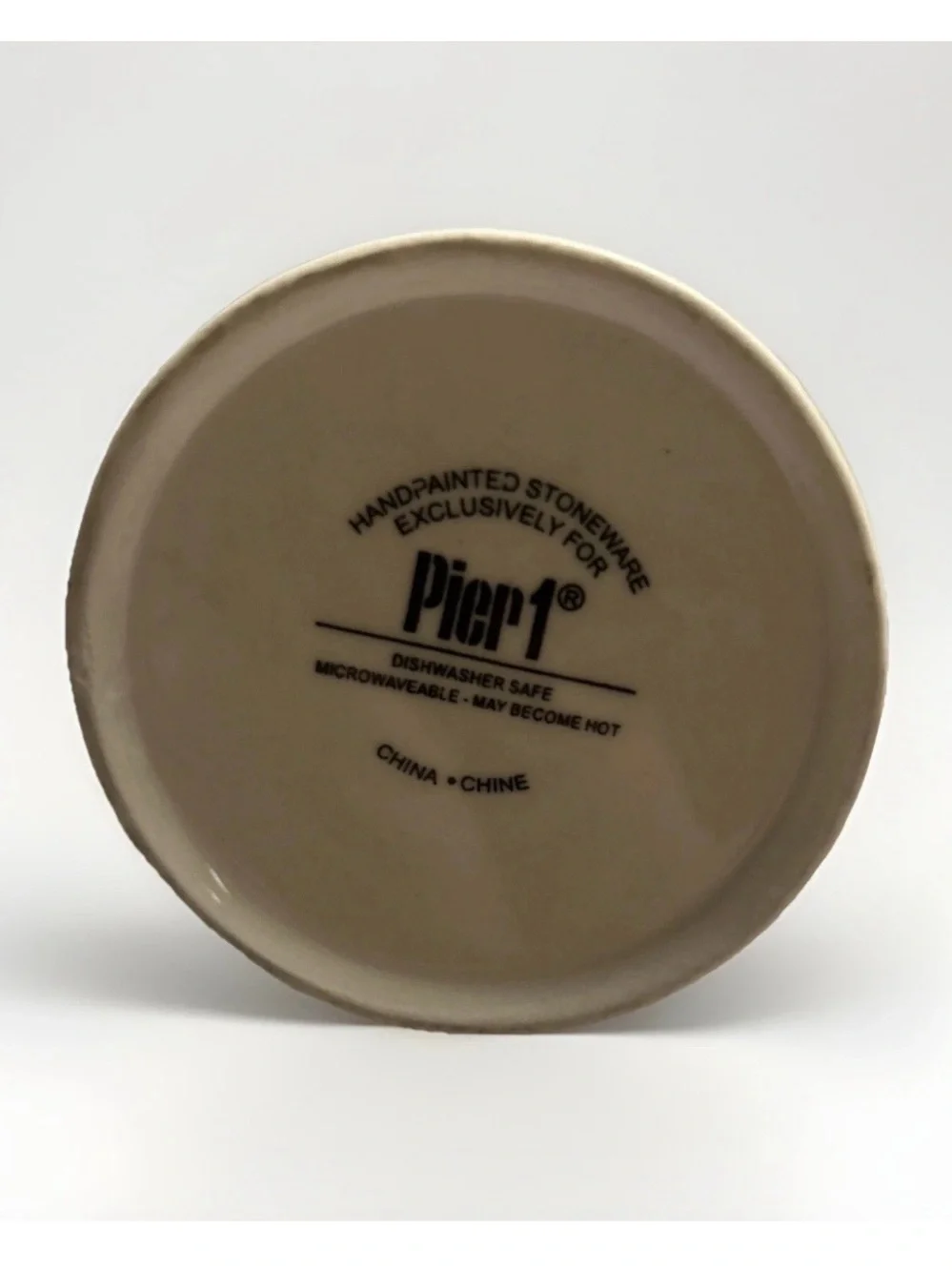 Elephant-Handle Ceramic Art Mug in Gray and Cream